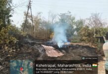 इन्सुली माडभाकरवाडी येथे विद्युत वाहिनी तुटून गवताच्या गंजी खाक; नितीन राऊळ यांच्या आक्रमक भूमिकेनंतर शेतकऱ्याला जागीच नुकसान भरपाई