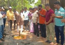 शेर्ले येथे तेरेखोल नदीकाठी गणेश घाटाचे दिमाखात भूमिपूजन